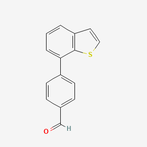 molecular formula C15H10OS B7603393 4-(1-Benzothiophen-7-yl)benzaldehyde 