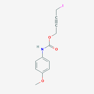 molecular formula C12H12INO3 B076036 4-iodobut-2-ynyl N-(4-methoxyphenyl)carbamate CAS No. 14313-51-0
