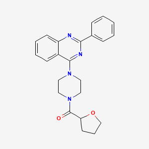 molecular formula C23H24N4O2 B7603964 Oxolan-2-yl-[4-(2-phenylquinazolin-4-yl)piperazin-1-yl]methanone 