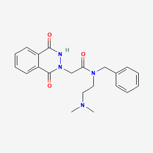 molecular formula C21H24N4O3 B7604040 N-benzyl-N-[2-(dimethylamino)ethyl]-2-(1,4-dioxo-3H-phthalazin-2-yl)acetamide 