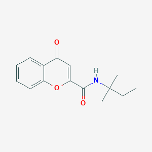 molecular formula C15H17NO3 B7604098 N-(2-methylbutan-2-yl)-4-oxochromene-2-carboxamide 