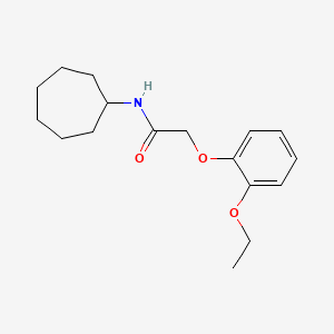 molecular formula C17H25NO3 B7604232 N-cycloheptyl-2-(2-ethoxyphenoxy)acetamide 
