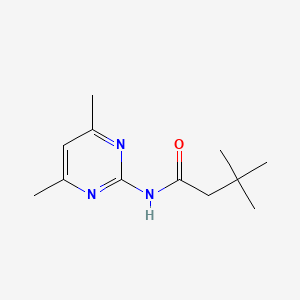 molecular formula C12H19N3O B7604506 N-(4,6-dimethylpyrimidin-2-yl)-3,3-dimethylbutanamide 