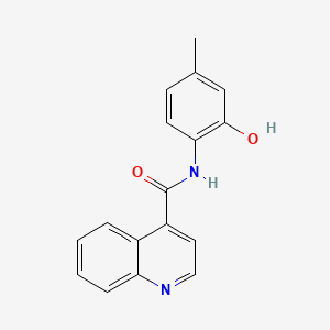 molecular formula C17H14N2O2 B7604671 N-(2-hydroxy-4-methylphenyl)quinoline-4-carboxamide 