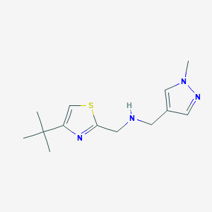 molecular formula C13H20N4S B7604863 N-[(4-tert-butyl-1,3-thiazol-2-yl)methyl]-1-(1-methylpyrazol-4-yl)methanamine 