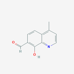 molecular formula C11H9NO2 B076049 8-Hydroxy-4-methylquinoline-7-carbaldehyde CAS No. 13785-26-7
