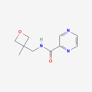 molecular formula C10H13N3O2 B7605178 N-[(3-methyloxetan-3-yl)methyl]pyrazine-2-carboxamide 