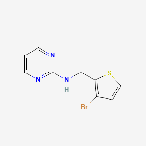 molecular formula C9H8BrN3S B7605254 N-[(3-bromothiophen-2-yl)methyl]pyrimidin-2-amine 
