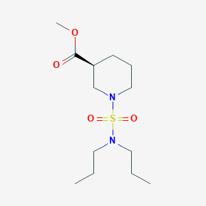 molecular formula C13H26N2O4S B7605610 methyl (3S)-1-(dipropylsulfamoyl)piperidine-3-carboxylate 