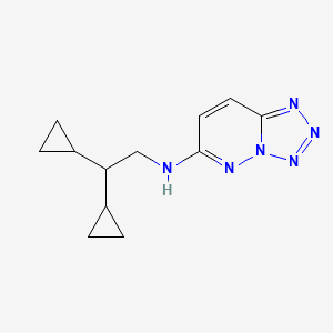 molecular formula C12H16N6 B7605624 N-(2,2-dicyclopropylethyl)tetrazolo[1,5-b]pyridazin-6-amine 