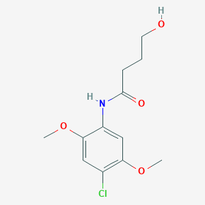 molecular formula C12H16ClNO4 B7605650 N-(4-chloro-2,5-dimethoxyphenyl)-4-hydroxybutanamide 