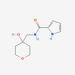molecular formula C11H16N2O3 B7605731 N-[(4-hydroxyoxan-4-yl)methyl]-1H-pyrrole-2-carboxamide 