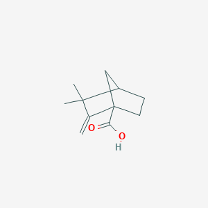 molecular formula C11H16O2 B076060 3,3-Dimethyl-2-methylidenebicyclo[2.2.1]heptane-1-carboxylic acid CAS No. 10309-20-3