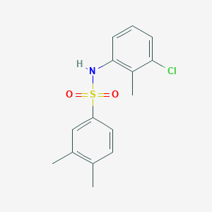molecular formula C15H16ClNO2S B7606579 N-(3-chloro-2-methylphenyl)-3,4-dimethylbenzenesulfonamide 