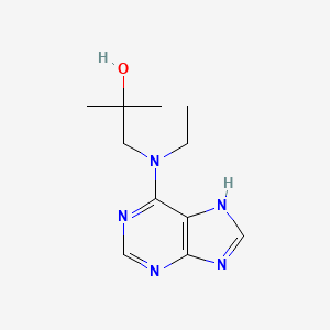 molecular formula C11H17N5O B7606587 1-[ethyl(7H-purin-6-yl)amino]-2-methylpropan-2-ol 