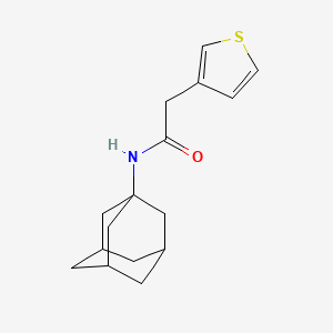molecular formula C16H21NOS B7606630 N-(1-adamantyl)-2-thiophen-3-ylacetamide 