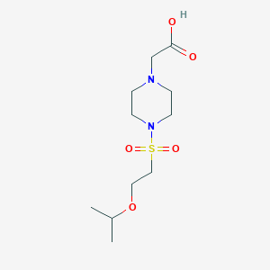 molecular formula C11H22N2O5S B7606747 2-[4-(2-Propan-2-yloxyethylsulfonyl)piperazin-1-yl]acetic acid 
