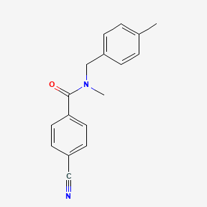 molecular formula C17H16N2O B7606949 4-cyano-N-methyl-N-[(4-methylphenyl)methyl]benzamide 