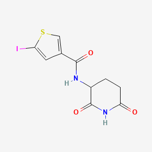 molecular formula C10H9IN2O3S B7607070 N-(2,6-dioxopiperidin-3-yl)-5-iodothiophene-3-carboxamide 