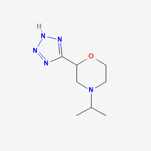 molecular formula C8H15N5O B7607121 4-propan-2-yl-2-(2H-tetrazol-5-yl)morpholine 