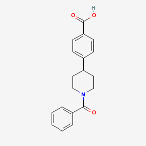 molecular formula C19H19NO3 B7607295 Z-4-(4-carboxy-phenyl)piperidine 