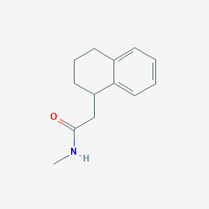 molecular formula C13H17NO B7607348 N-methyl-2-(1,2,3,4-tetrahydronaphthalen-1-yl)acetamide 