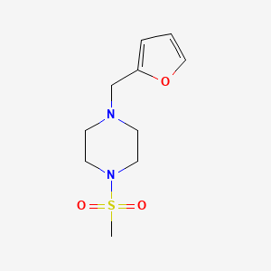 molecular formula C10H16N2O3S B7607460 1-[(Furan-2-yl)methyl]-4-(methylsulfonyl)piperazine 