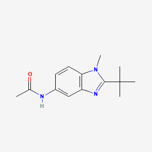 molecular formula C14H19N3O B7607483 N-(2-tert-butyl-1-methylbenzimidazol-5-yl)acetamide 