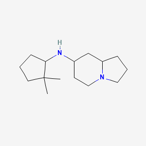 molecular formula C15H28N2 B7607556 N-(2,2-dimethylcyclopentyl)-1,2,3,5,6,7,8,8a-octahydroindolizin-7-amine 
