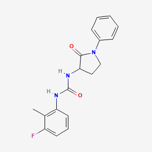 molecular formula C18H18FN3O2 B7607759 1-(3-Fluoro-2-methylphenyl)-3-(2-oxo-1-phenylpyrrolidin-3-YL)urea 