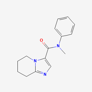 molecular formula C15H17N3O B7607834 N-methyl-N-phenyl-5,6,7,8-tetrahydroimidazo[1,2-a]pyridine-3-carboxamide 