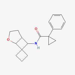 molecular formula C19H23NO2 B7607835 1-phenyl-N-spiro[2-oxabicyclo[3.2.0]heptane-7,1'-cyclobutane]-6-ylcyclopropane-1-carboxamide 