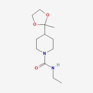 molecular formula C12H22N2O3 B7607845 N-ethyl-4-(2-methyl-1,3-dioxolan-2-yl)piperidine-1-carboxamide 