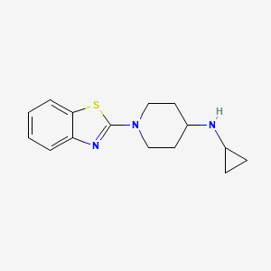 molecular formula C15H19N3S B7607872 1-(1,3-benzothiazol-2-yl)-N-cyclopropylpiperidin-4-amine 
