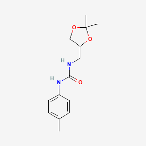 molecular formula C14H20N2O3 B7607880 1-[(2,2-Dimethyl-1,3-dioxolan-4-yl)methyl]-3-(4-methylphenyl)urea 