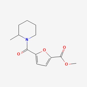 molecular formula C13H17NO4 B7607894 Methyl 5-(2-methylpiperidine-1-carbonyl)furan-2-carboxylate 