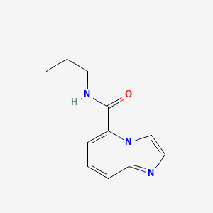 molecular formula C12H15N3O B7607905 N-(2-methylpropyl)imidazo[1,2-a]pyridine-5-carboxamide 