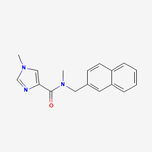molecular formula C17H17N3O B7607928 N,1-dimethyl-N-(naphthalen-2-ylmethyl)imidazole-4-carboxamide 
