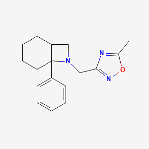 molecular formula C17H21N3O B7607943 5-Methyl-3-[(6-phenyl-7-azabicyclo[4.2.0]octan-7-yl)methyl]-1,2,4-oxadiazole 