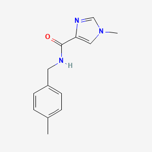 molecular formula C13H15N3O B7607951 1-methyl-N-[(4-methylphenyl)methyl]imidazole-4-carboxamide 
