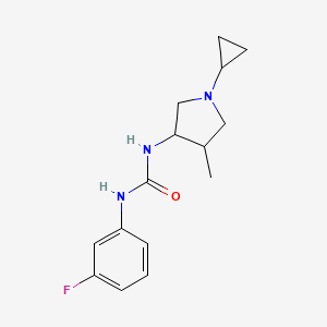 molecular formula C15H20FN3O B7607965 1-(1-Cyclopropyl-4-methylpyrrolidin-3-yl)-3-(3-fluorophenyl)urea 