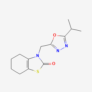 molecular formula C13H17N3O2S B7608047 3-[(5-Propan-2-yl-1,3,4-oxadiazol-2-yl)methyl]-4,5,6,7-tetrahydro-1,3-benzothiazol-2-one 