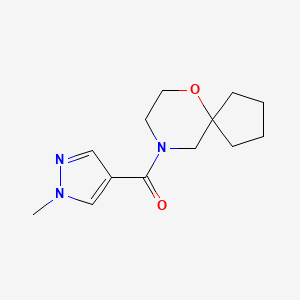 molecular formula C13H19N3O2 B7608078 (1-Methylpyrazol-4-yl)-(6-oxa-9-azaspiro[4.5]decan-9-yl)methanone 