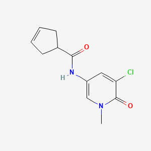 molecular formula C12H13ClN2O2 B7608273 N-(5-chloro-1-methyl-6-oxopyridin-3-yl)cyclopent-3-ene-1-carboxamide 