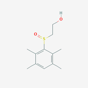 molecular formula C12H18O2S B7608285 2-(2,3,5,6-Tetramethylphenyl)sulfinylethanol 