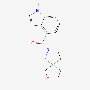 molecular formula C16H18N2O2 B7608352 1H-indol-4-yl(2-oxa-7-azaspiro[4.4]nonan-7-yl)methanone 