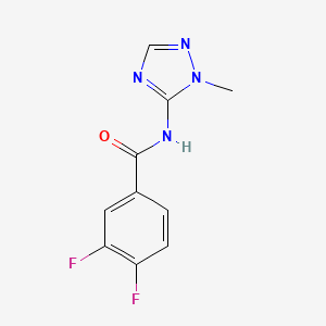 molecular formula C10H8F2N4O B7608361 3,4-difluoro-N-(2-methyl-1,2,4-triazol-3-yl)benzamide 