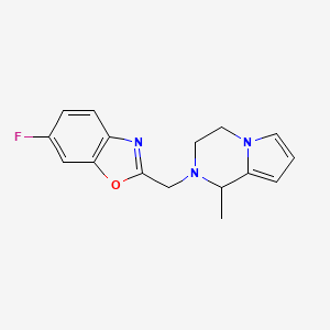 molecular formula C16H16FN3O B7608463 6-fluoro-2-[(1-methyl-3,4-dihydro-1H-pyrrolo[1,2-a]pyrazin-2-yl)methyl]-1,3-benzoxazole 