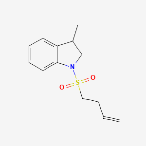 molecular formula C13H17NO2S B7608558 1-But-3-enylsulfonyl-3-methyl-2,3-dihydroindole 