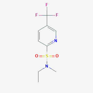molecular formula C9H11F3N2O2S B7608565 N-ethyl-N-methyl-5-(trifluoromethyl)pyridine-2-sulfonamide 